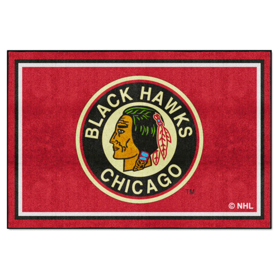 NHLRETRO Chicago Blackhawks 5ft. x 8 ft. Plush Area Rug