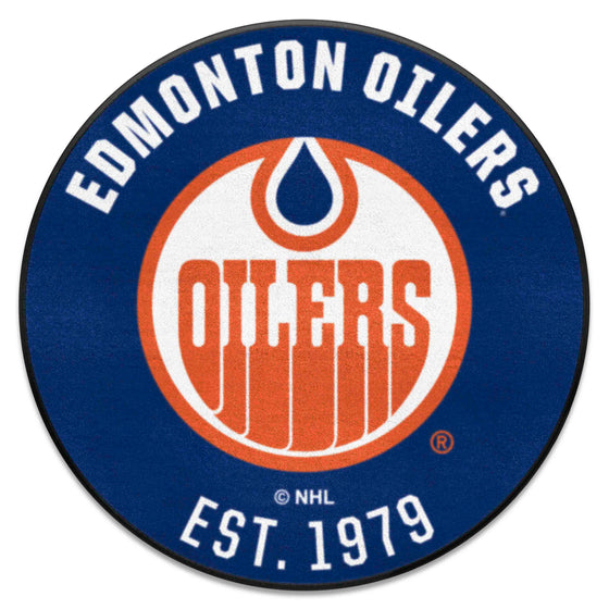 NHLRETRO Edmonton Oilers Roundel Rug - 27in. Diameter