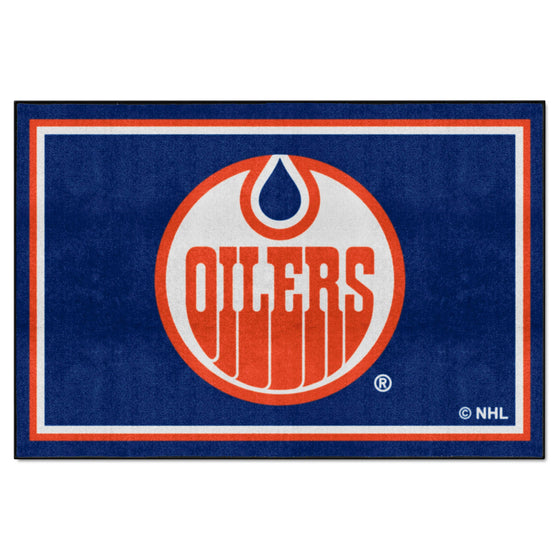 NHLRETRO Edmonton Oilers 5ft. x 8 ft. Plush Area Rug