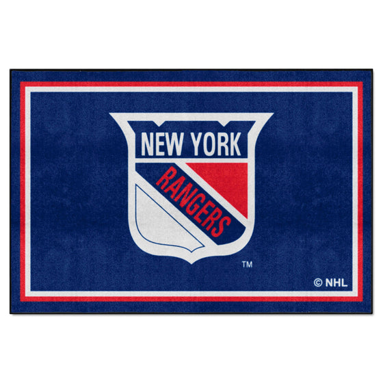 NHLRETRO New York Rangers 5ft. x 8 ft. Plush Area Rug