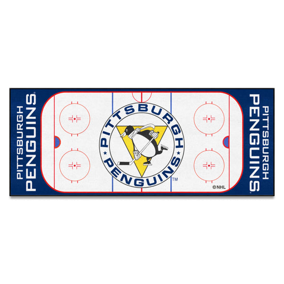 Retro NHL Pittsburgh Penguins Rink Runner - 30in. x 72in.