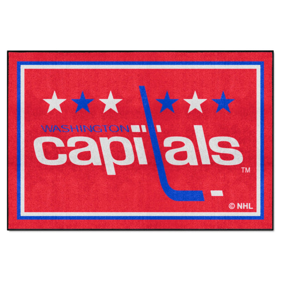 NHLRETRO Washington Capitals 5ft. x 8 ft. Plush Area Rug