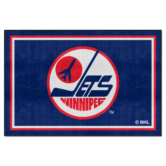 Retro NHL Winnipeg Jets 5ft. x 8 ft. Plush Area Rug