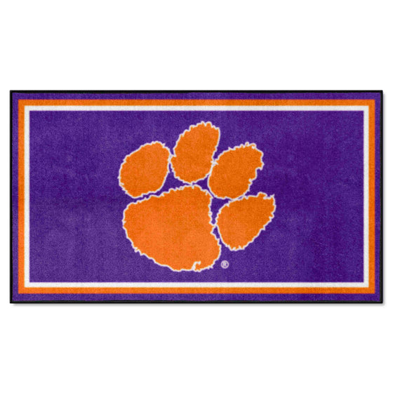 Clemson Tigers 3ft. x 5ft. Plush Area Rug, Purple