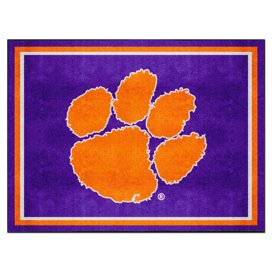 Clemson Tigers 8ft. x 10 ft. Plush Area Rug, Purple