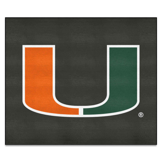 Miami Hurricanes Tailgater Rug, Black - 5ft. x 6ft.