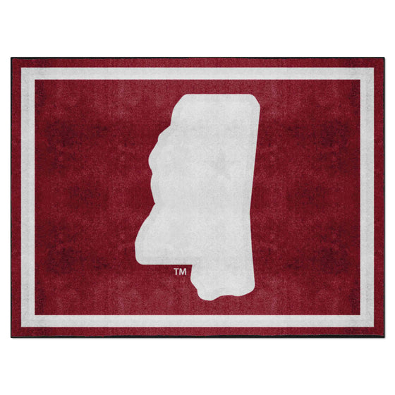 Mississippi State Bulldogs 8ft. x 10 ft. Plush Area Rug, State Logo