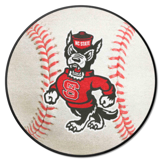 NC State Wolfpack Baseball Rug - 27in. Diameter