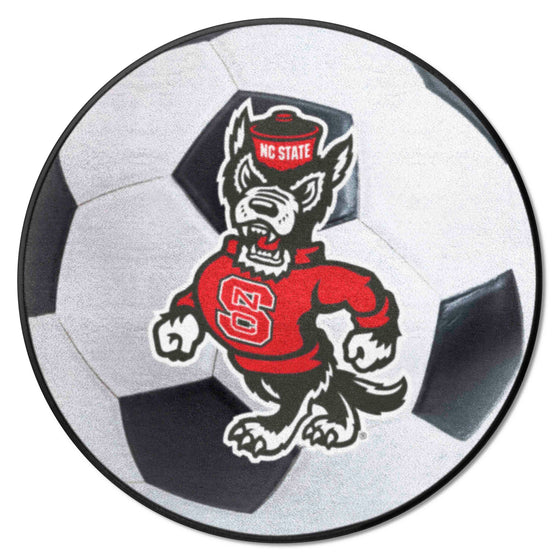 NC State Wolfpack Soccer Ball Rug - 27in. Diameter