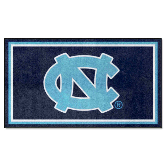 North Carolina Tar Heels 3ft. x 5ft. Plush Area Rug, Navy Blue, Navy Blue