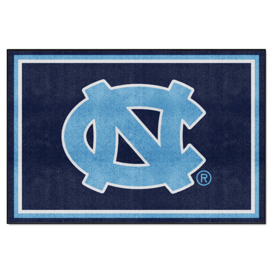 North Carolina Tar Heels 5ft. x 8 ft. Plush Area Rug, Navy Blue