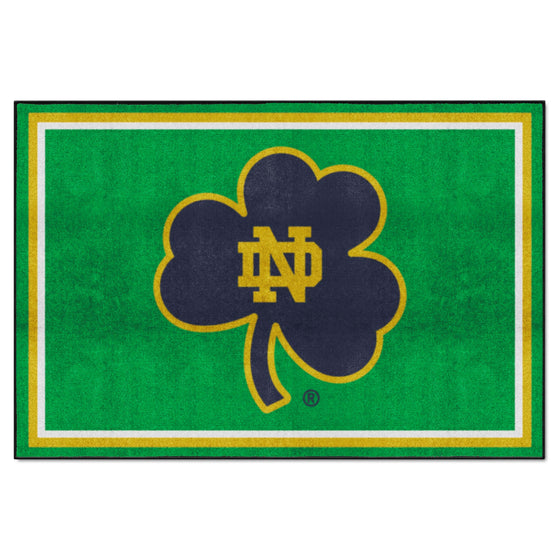 Notre Dame Fighting Irish 5ft. x 8 ft. Plush Area Rug, Clover Logo