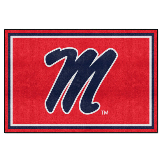 Ole Miss Rebels 5ft. x 8 ft. Plush Area Rug