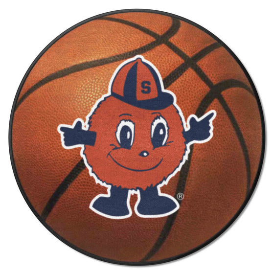 Syracuse Orange Basketball Rug, Otto Mascot Logo - 27in. Diameter