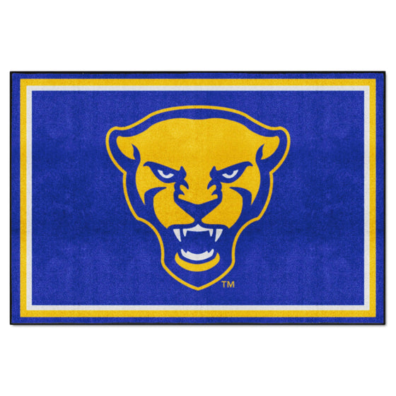 Pitt Panthers 5ft. x 8 ft. Plush Area Rug, Panther Logo