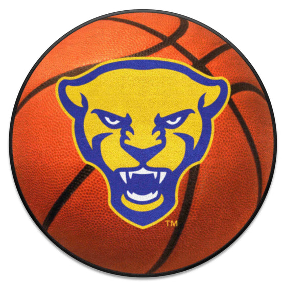 Pitt Panthers Basketball Rug, Panther Logo - 27in. Diameter