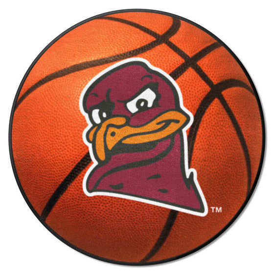 Virginia Tech Hokies Basketball Rug, Hokie Bird Logo - 27in. Diameter