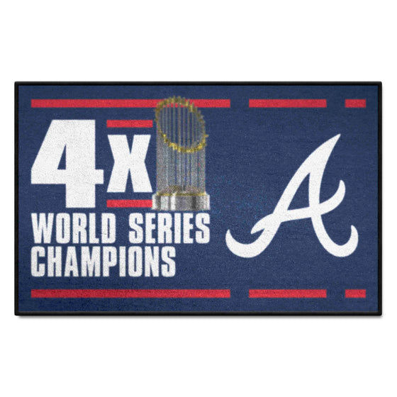 Atlanta Braves Dynasty Starter Mat Accent Rug - 19in. x 30in.