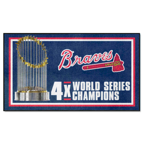 Atlanta Braves Dynasty 3ft. x 5ft. Plush Area Rug