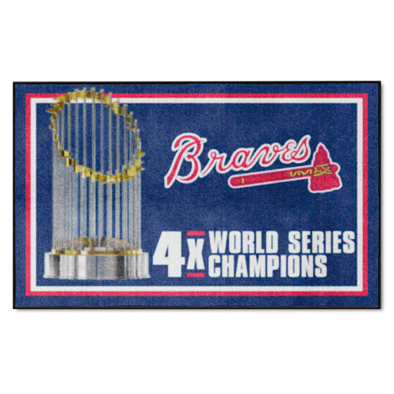 Atlanta Braves Dynasty 4ft. x 6ft. Plush Area Rug