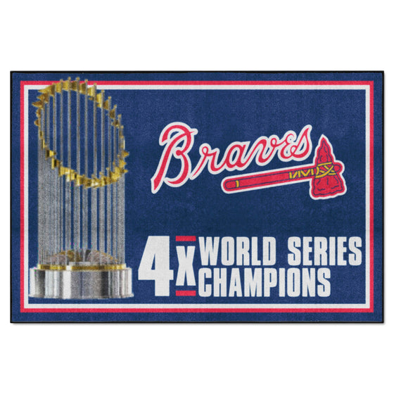 Atlanta Braves Dynasty 5ft. x 8 ft. Plush Area Rug