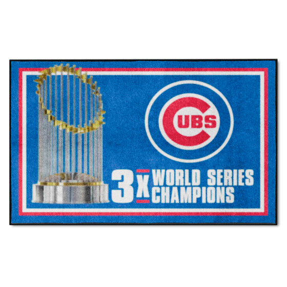 Chicago Cubs Dynasty 4ft. x 6ft. Plush Area Rug