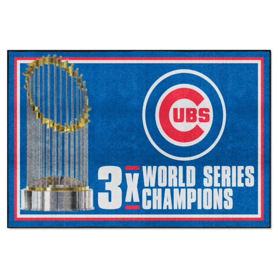 Chicago Cubs Dynasty 5ft. x 8 ft. Plush Area Rug