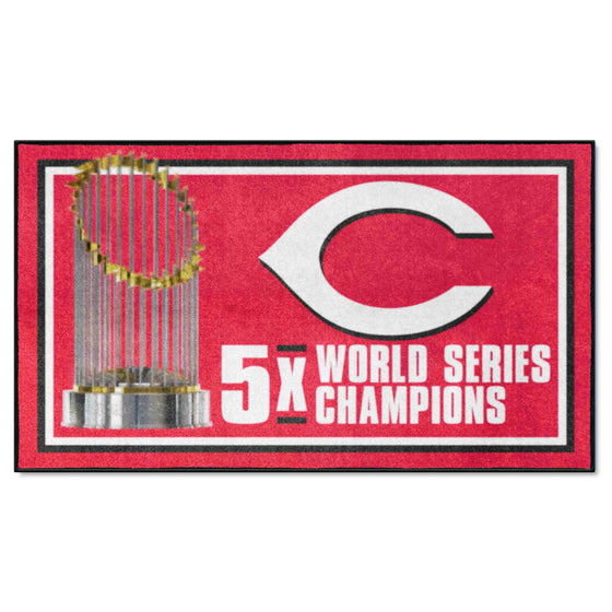 Cincinnati Reds Dynasty 3ft. x 5ft. Plush Area Rug