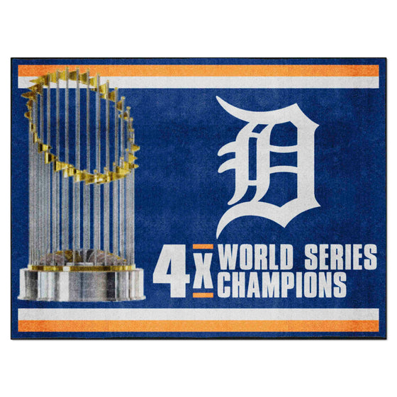 Detroit Tigers Dynasty 8ft. x 10 ft. Plush Area Rug