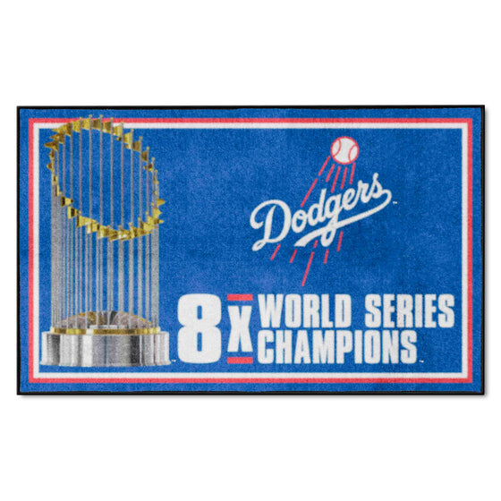 Los Angeles Dodgers Dynasty 4ft. x 6ft. Plush Area Rug