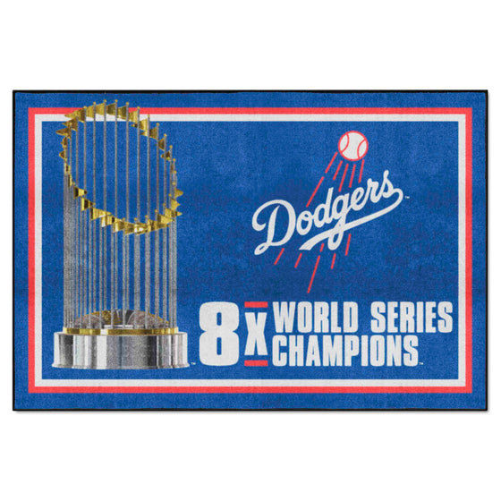 Los Angeles Dodgers Dynasty 5ft. x 8 ft. Plush Area Rug