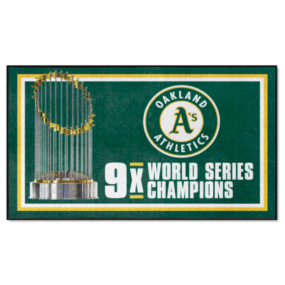 Oakland Athletics Dynasty 3ft. x 5ft. Plush Area Rug