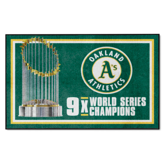 Oakland Athletics Dynasty 4ft. x 6ft. Plush Area Rug