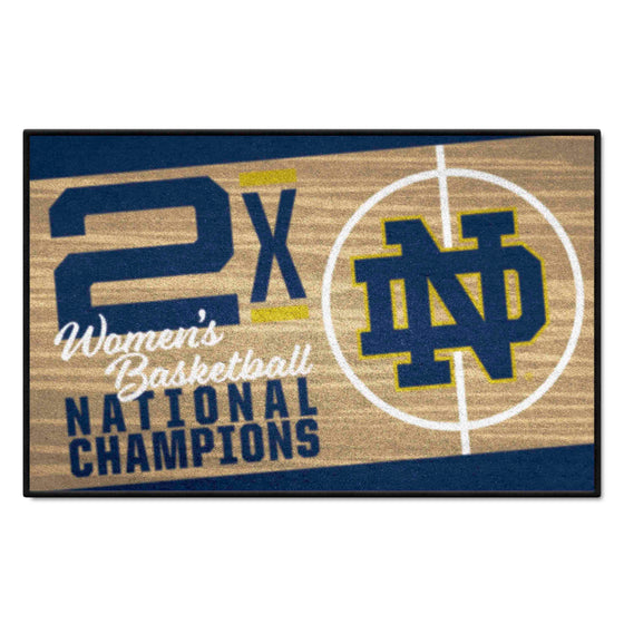 Notre Dame Fighting Irish Dynasty Starter Mat Accent Rug Women's Basketball - 19in. x 30in.