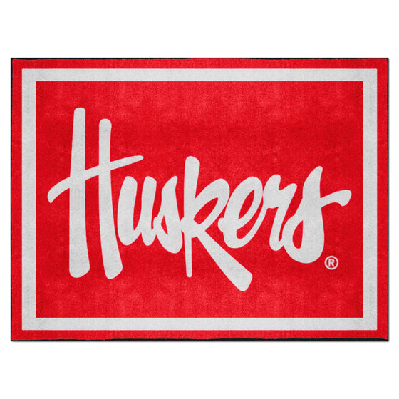 Nebraska Cornhuskers 8ft. x 10 ft. Plush Area Rug