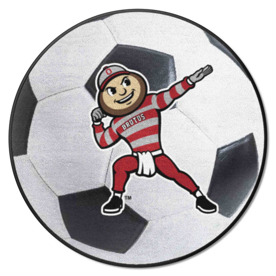 Ohio State Buckeyes Soccer Ball Rug - 27in. Diameter