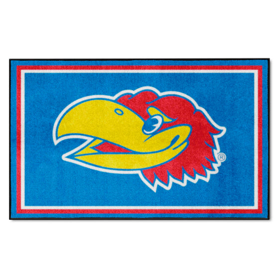 Kansas Jayhawks 4ft. x 6ft. Plush Area Rug