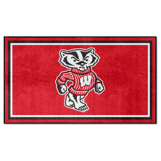 Wisconsin Badgers 3ft. x 5ft. Plush Area Rug