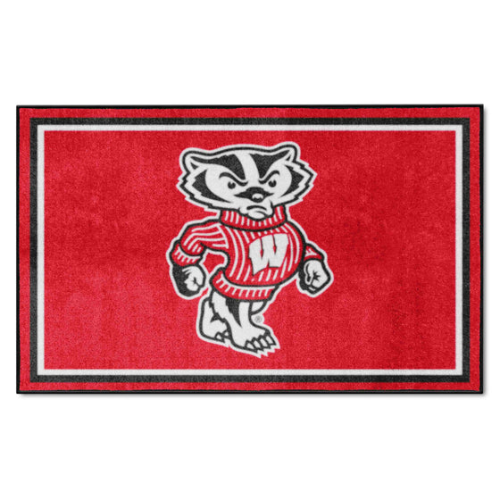 Wisconsin Badgers 4ft. x 6ft. Plush Area Rug