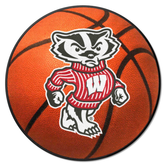 Wisconsin Badgers Basketball Rug - 27in. Diameter