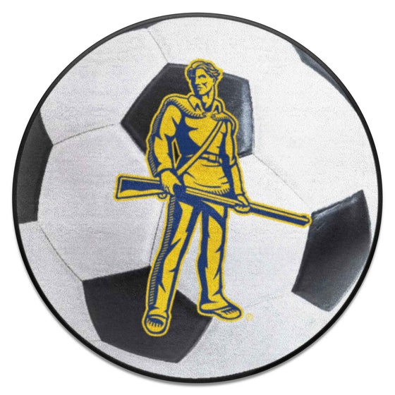 West Virginia Mountaineers Basketball Rug - 27in. Diameter