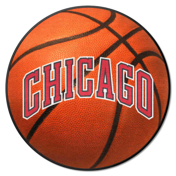 Chicago Bulls Basketball Rug - 27in. Diameter