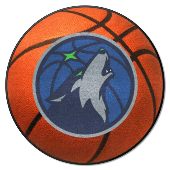 Minnesota Timberwolves Basketball Rug - 27in. Diameter