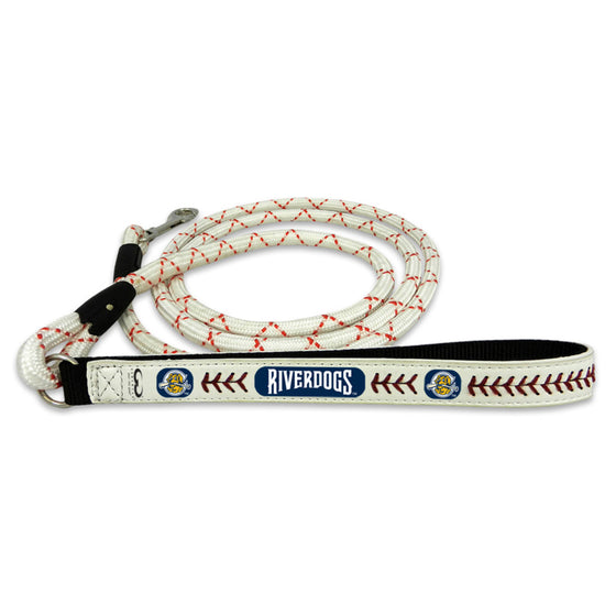 Charleston RiverDogs Pet Leash Leather Frozen Rope Baseball Size Medium CO