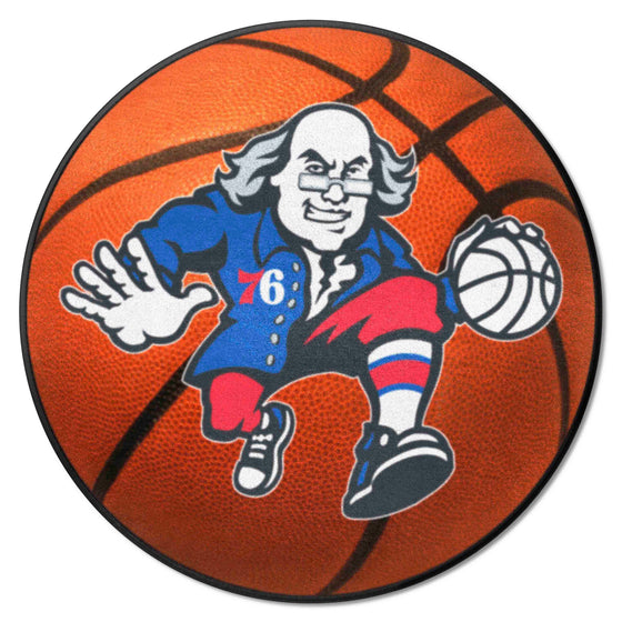 Philadelphia 76ers Basketball Rug - 27in. Diameter