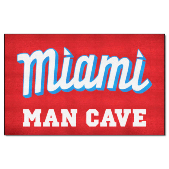 Miami Marlins Man Cave Ulti-Mat Rug - 5ft. x 8ft.