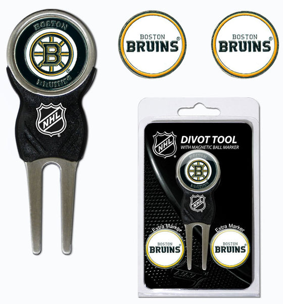 Boston Bruins Golf Divot Tool with 3 Markers - Special Order