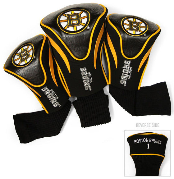 Boston Bruins Golf Club Headcover Set 3 Piece Contour Style - Special Order