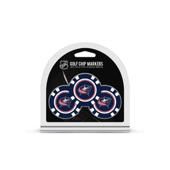 Columbus Blue Jackets Golf Chip with Marker 3 Pack - Special Order