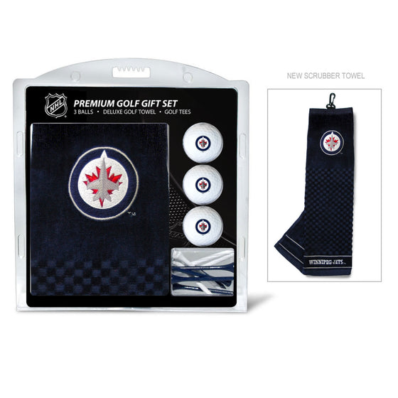 Winnipeg Jets Golf Gift Set with Embroidered Towel - Special Order